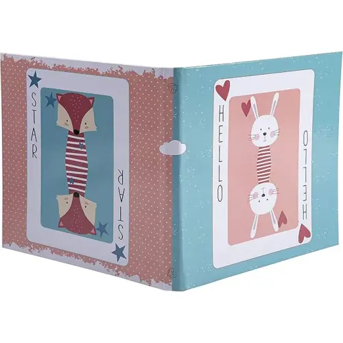 Boekalbum KAART - 30 pagina's - 25 x 25 cm - Roze en blauw - Exacompta 