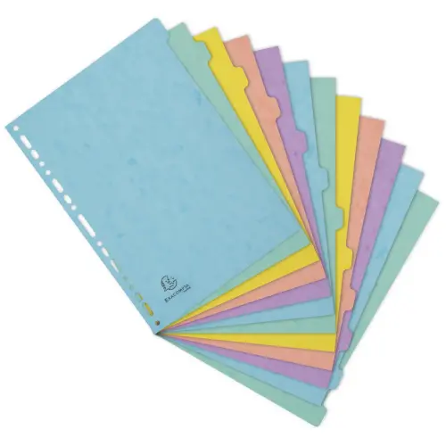 Tabbladen A4 12T glanskarton 400 AQUAREL