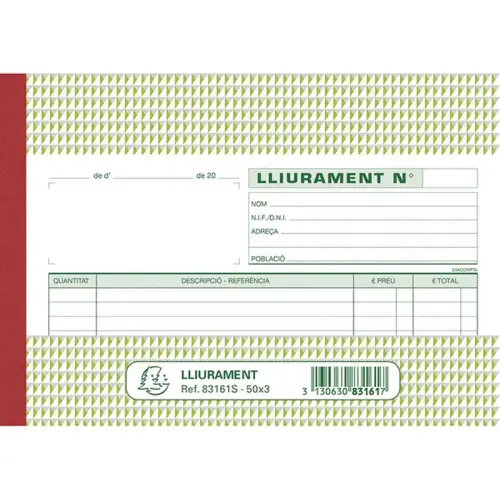 Manifold Leveringen in Italiaanse stijl (Catalaanse tekst) - A5 - 50 vellen in drievoud - Exacompta