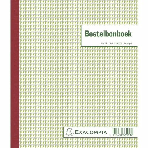 Manifold Zelfkopiërend bestellingenboek (Nederlandse tekst) - 21 x 18 cm - 50 vellen in drievoud - Exacompta