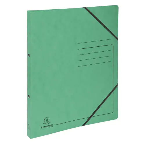 Elastiekmap met 2 ringen 15 mm A4 glanzend karton 355 g/m² - Groen - Exacompta