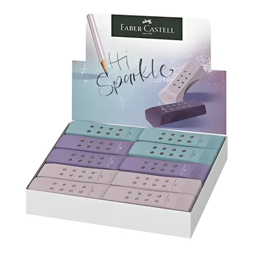 Rollergom SPARKLE in kunststof - Assorti - Faber-Castell