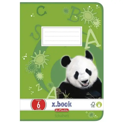 Cahier x.book - A5 - lijntjes 8v / rechthoeken - Herlitz 