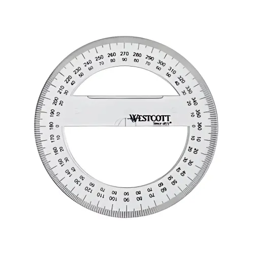 WESTCOTT Cirkelrapporteur 360 graden, 150 mm