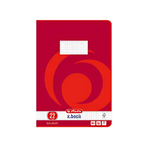 Cahier x.book - A4 - lijntje 22 / geruit - Herlitz 