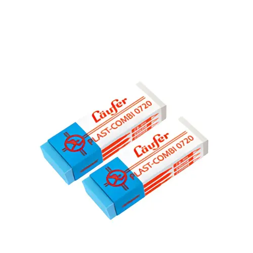 L&auml;ufer rubber en kunststof PLAST COMBI, blisterkaart van 2 