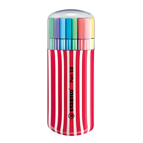 STABILO Pen 68 viltstift, set van 20, turquoise