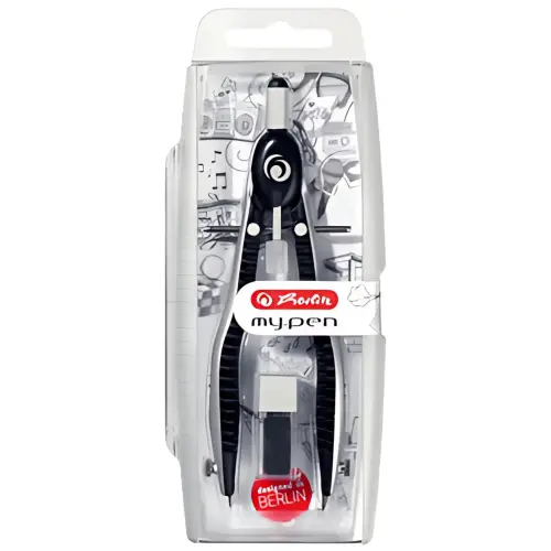 HERLITZ Passer met snelle verstelling my.pen, zwart/grijs, doos 
