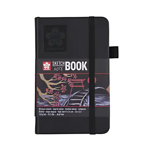 SAKURA Schetsboek, 120 x 120 mm, zwart 