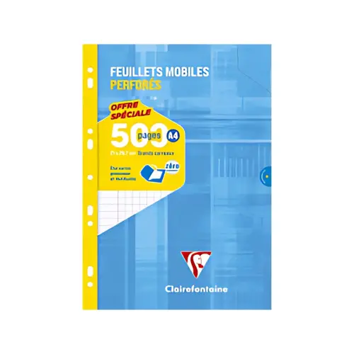 Clairefontaine Losse geperforeerde vellen, A4, geruit 5x5