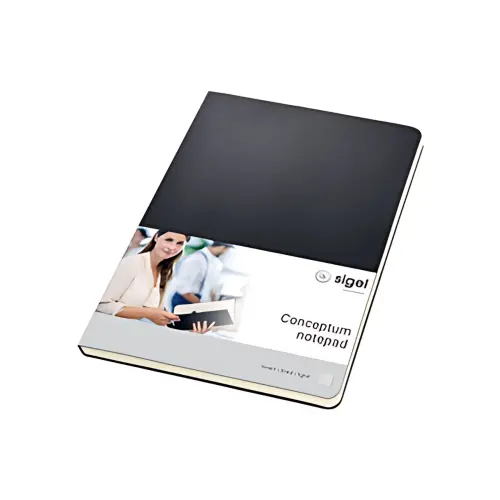 sigel Conceptum-notitieboek, A5, gelinieerd, zwart 