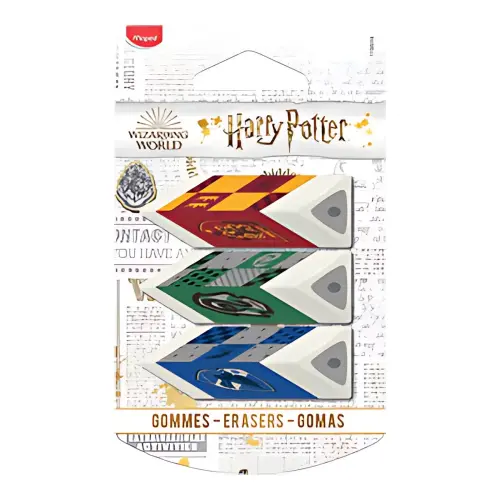 MAPED Gum van kunststof Pyramide HARRY POTTER, blister van 3