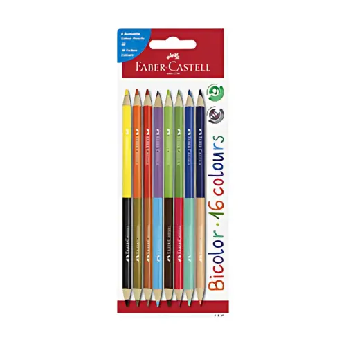 Bicolor kleurpotloden - blisterkaart van 8 - Faber-Castell
