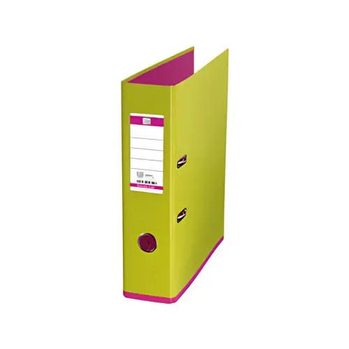 Ordner myColour - rug 80 mm - Lichtgroen / roze - Oxford