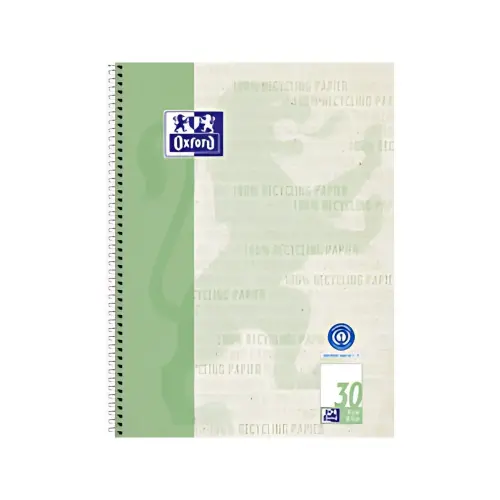 Spiraalschrift Recycling - A4+ - geruit - Oxford 