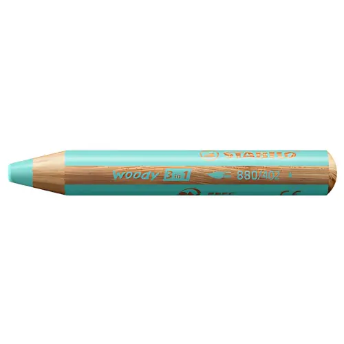 STABILO Multi-talenten potlood woody 3-in-1, rond, pastelblauw