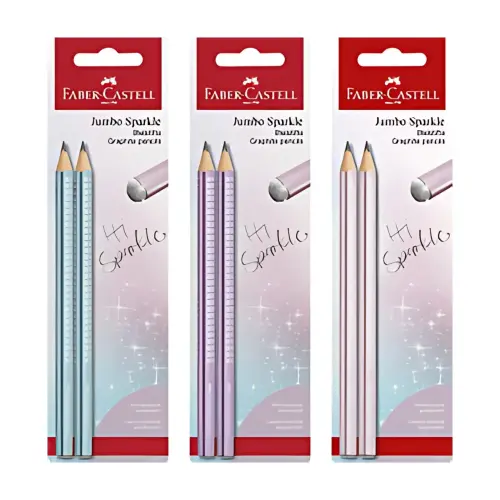 Set van Jumbo GRIP SPARKLE grafietpotloden - Faber-Castell 