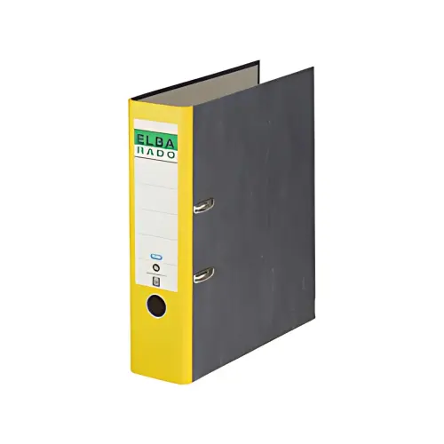 20 ELBA rado ordners met gemarmerd papier, rugbreedte: 80 mm, zwart