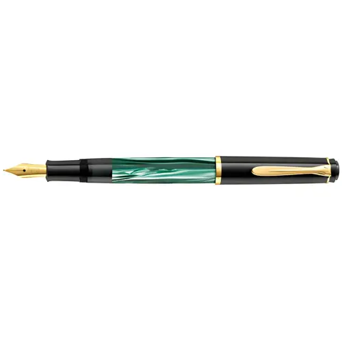 Vulpen M 200 - Gemarmerd groen - penpuntmaat M - Pelikan 