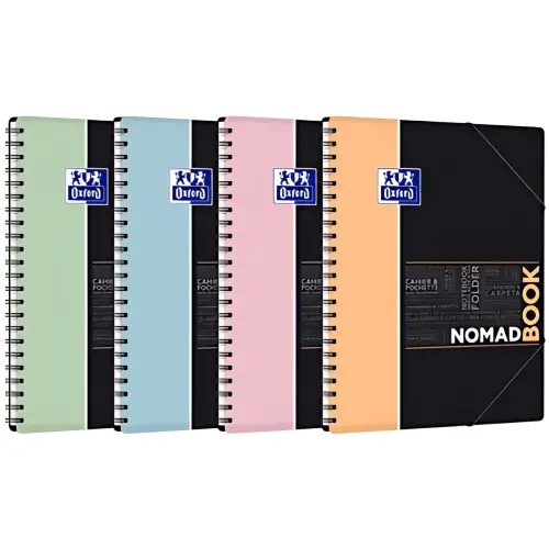 Oxford Studenten Schrift NOMADBOOK Pastel, A4+, Seyès