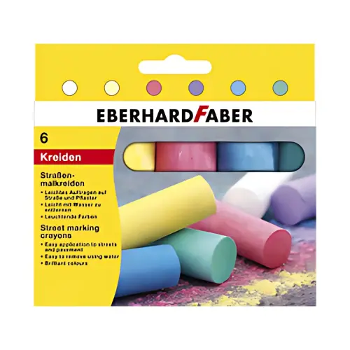 EBERHARD FABER Stoepkrijt, kartonnen doosje van 6