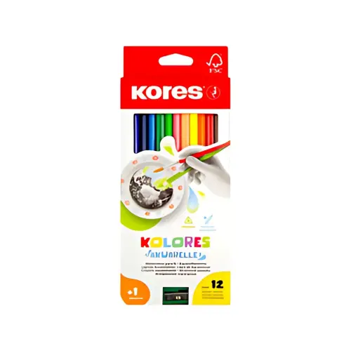 Kores Aquarelpotlood 'Akuarelle', etui van 12 stuks