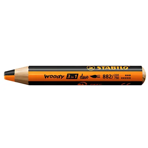 STABILO Multi-talent potlood woody 3-in-1 duo, oranje/zwart