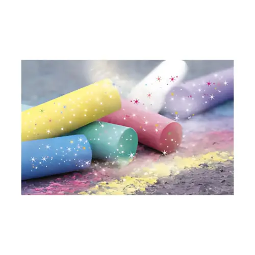 EBERHARD FABER Glitter stoepkrijt, emmer van 20
