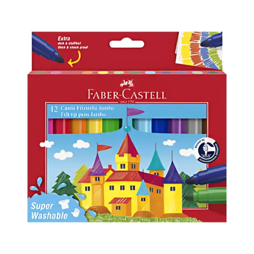 FABER-CASTELL JUMBO stift Superwasbaar, etui van 12