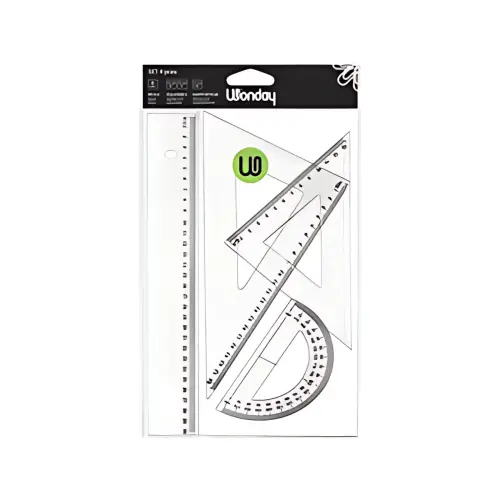 Wonday ECO geometrieset, 4-delig, transparant