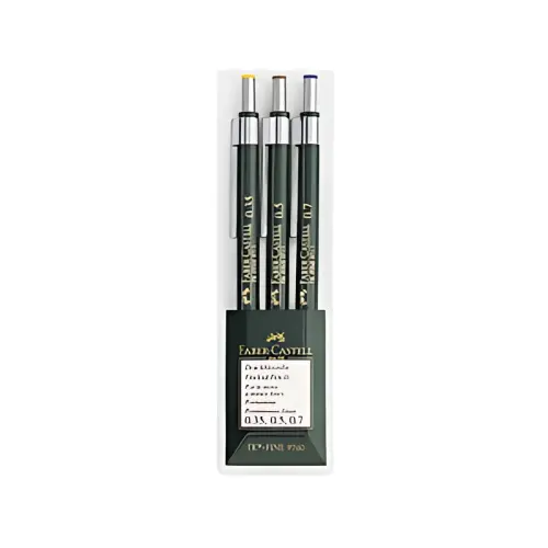FABER-CASTELL TK-FINE 9760 Houtloze potloodhouder, etui van 3 