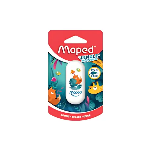 MAPED Plastic gum JUNGLE fever, blister, wit
