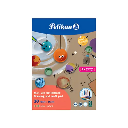 Tekenen en beeldende kunstblok C4/20 natuur - A4 - Pelikan