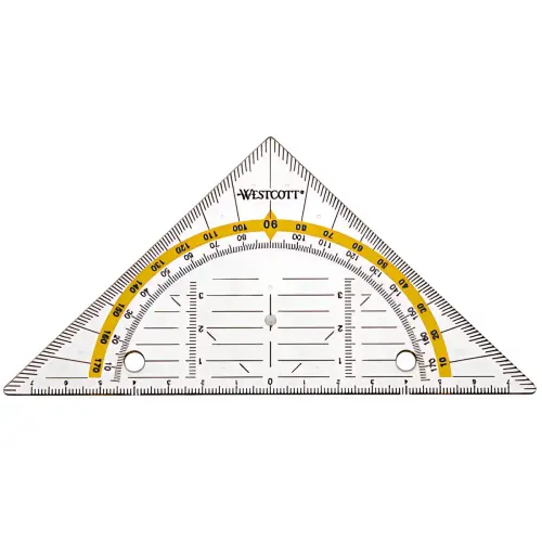 WESTCOTT Geometrische driehoek met perforaties voor ringmap 