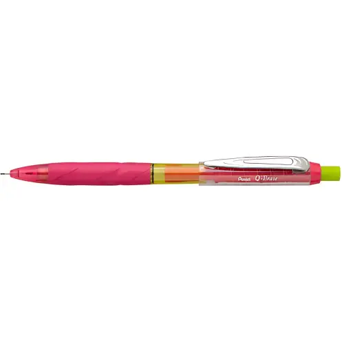Pentel Q-Erase potloodhouder, 0,7 mm, roze/geel 