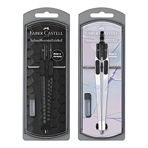5 FABER-CASTELL snelinstelbare passer DARK & BRIGHT, assorti
