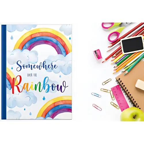 RNK Verlag Notitieboekje 'Over the Rainbow', A4, effen