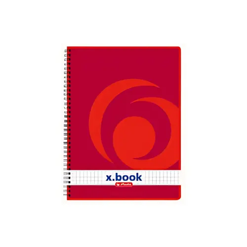 Spiraalschrift x.book A5 - 160 pagina's - geruit - Herlitz