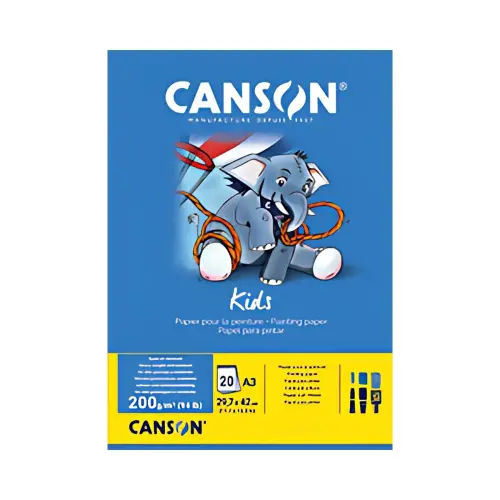 CANSON Papierblok voor kinderschilderkunst, A4, 200 g/m2