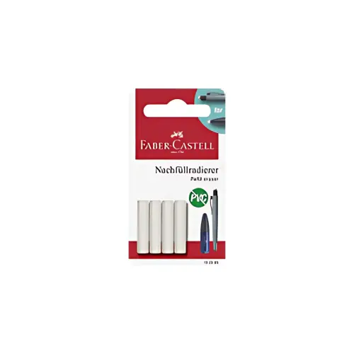 12 FABER-CASTELL combinatie gum-slijper, rood / blauw 