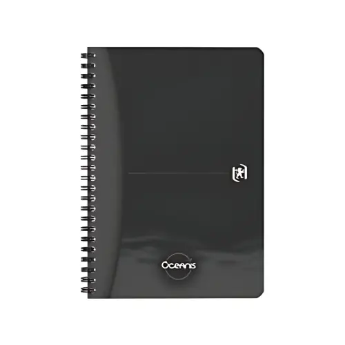 Office Notitieboek met spiraal Oceanis - A5 - PP - Zwart - Oxford