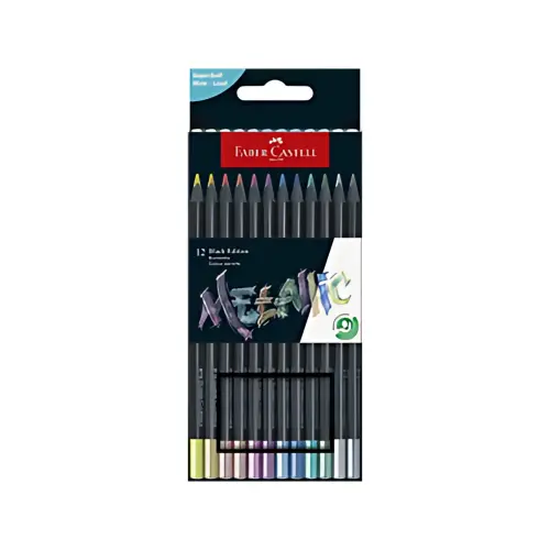 FABER-CASTELL Kleurpotlood Black Edition, etui van 12