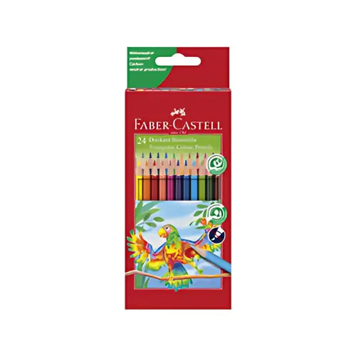 FABER-CASTELL Driehoekige kleurpotloden, etui van 24 stuks