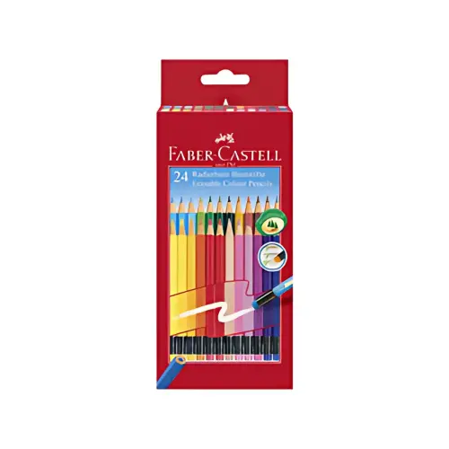 Uitwisbare kleurpotlood - kartonnen doos van 24 - Faber-Castell 