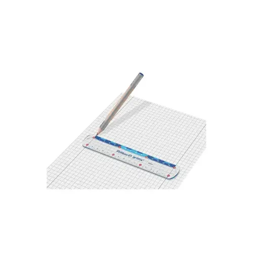 Griffix liniaal - 150 mm - Transparant / blauw - Pelikan 