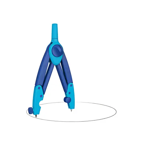 Compas scolaire Griffix Blauw - opvouwbare doos - Pelikan 