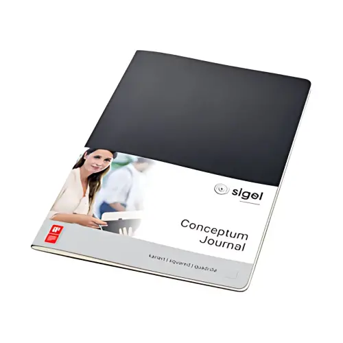 sigel Conceptum-notitieboek, A4, gelinieerd, zwart