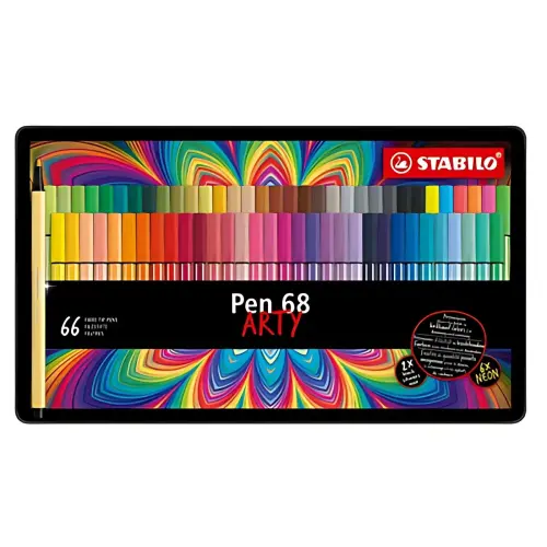 STABILO Kleurstift Pen 68 ARTY, etui van 66