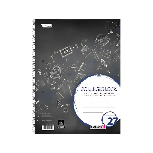LANDRÉ Collegeblok met spiraalbinding, A4-formaat, gelinieerd, 160 pagina's.