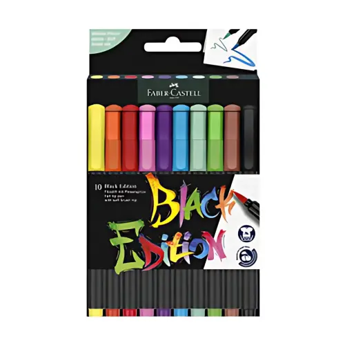 FABER-CASTELL Black Edition stift, etui van 10
